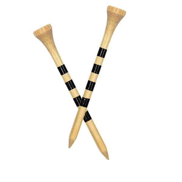 Golf-tee, 70 mm, bambustræ i primærfarve, 100-pak