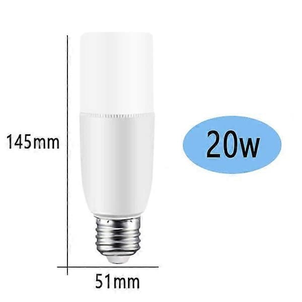 Praktisk och vacker Cylinder LED-lampa E27 220V 20W Vit Hög Ljusstyrka Spotlight