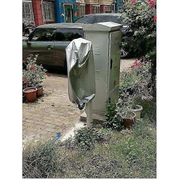 EV Laddare Regn- och Solskydd 420D Laddstolpeskydd Silver 35*25*70cm