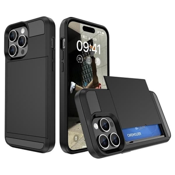 Kompatibelt iPhone 15 Cover med Kortholder
