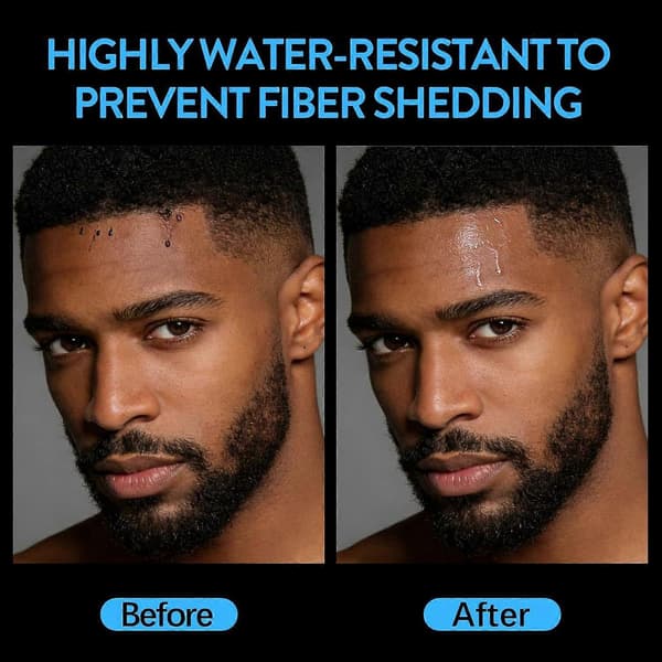 Vattenresistent Hårfiberspray, Extra Stark Hårlinjeförbättrande Fixeringsspray för Svart Hår, Barberarförbättring och Fylligare Finish, 120ml 2pcs