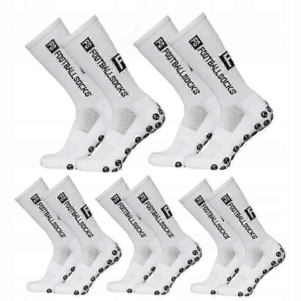 Fotbollsstrumpor halkfria stl. 39-46 10-pack sportstrumpor för herrar 40-46 vit