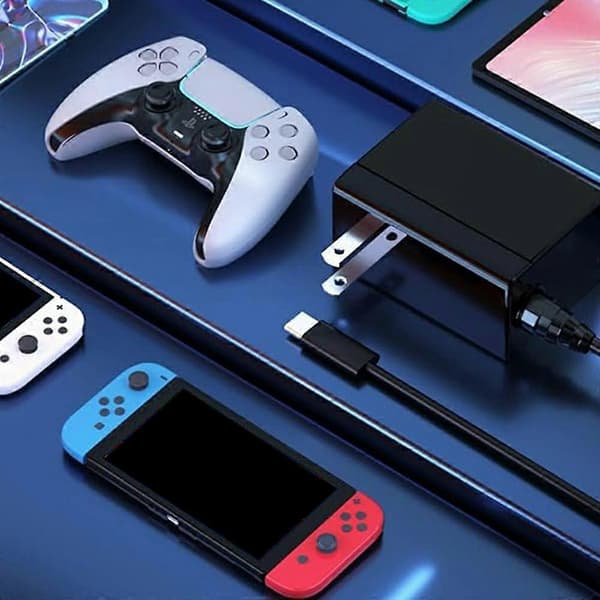 Praktisk og vakker For Nintendo Switch / Switch 2 Hurtigladende Dock Lader Strømadapter med 1,5m Kabel