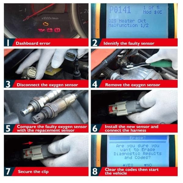 932-12003 O2 iltsensor 27683-07 egnet til Harley-Davidson 93212003