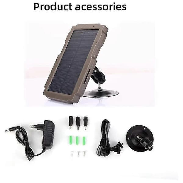 Trail Game Camera Solpanel Kit 3000mAh 6V-12V Genopladelig Soloplader til Jagtkamera 26s