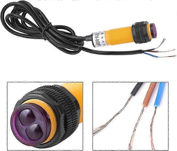 2025 636 VDC 3-leder 636V PNP IR Fotoelektrisk Sensorafbryder E18B03P1