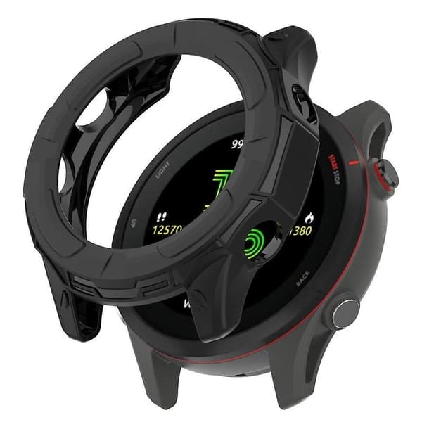 Myk TPU-dekselramme Kompatibel for Garmin Forerunner255 Støtsikker støtfangerdeksel Smartklokketilbehør Solid Normal