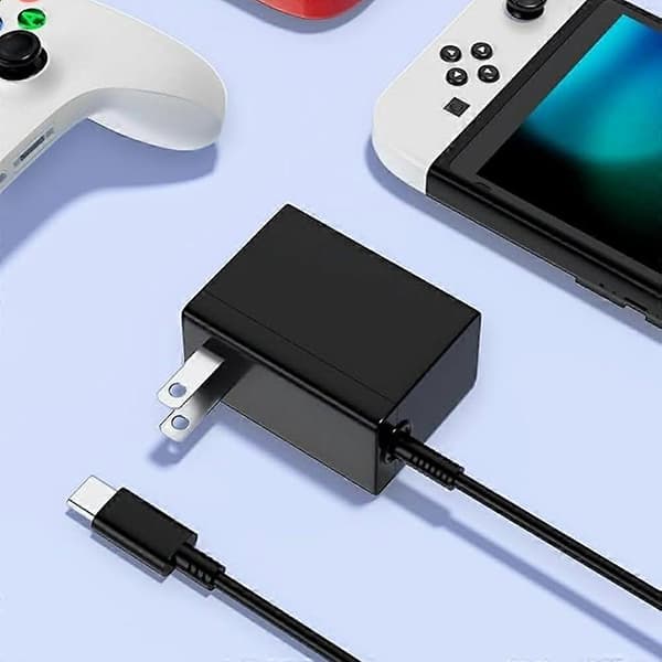Praktisk og smuk For Nintendo Switch / Switch 2 Hurtigopladningsdockoplader Strømadapter med 1,5 m kabel