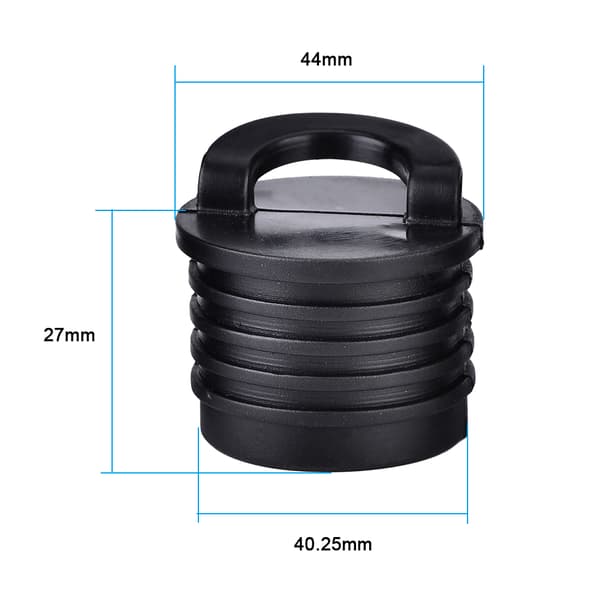 4-pack Boat Canoe Kayak Scupper Plug Drain Hole Stopper Accessories Black