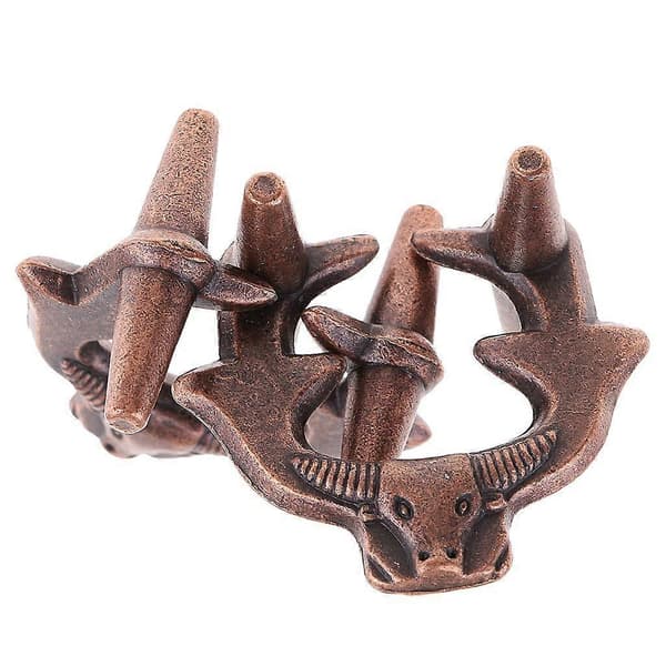 2xBull Lock Puzzle Klassisk Metal Hjernevridende IQ Test Legetøj til Voksne Børn 3 Pcs