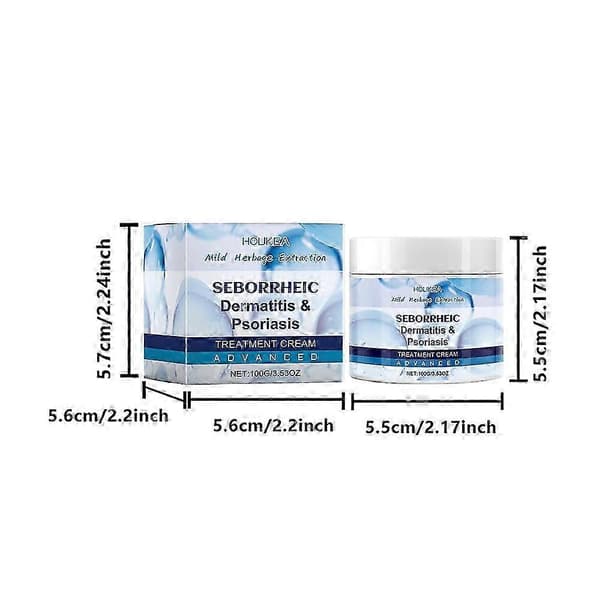 Seborroisk dermatitkräm, hårbottenbehandling för psoriasis, follikulit, torr kliande hårbotten 2PCS