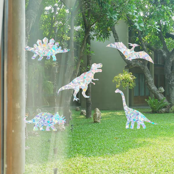 6 Pcs Rainbow Suncatchers Window Stickers Anti Collision Window Decals for Birds