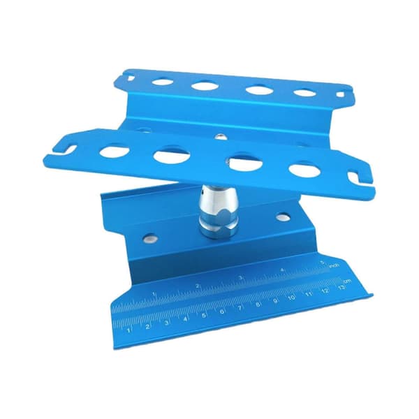 RC Bil Arbeidsstativ Arbeidsstasjon Aluminiumslegering 360 Graders Rotasjon Løftemodell Blue