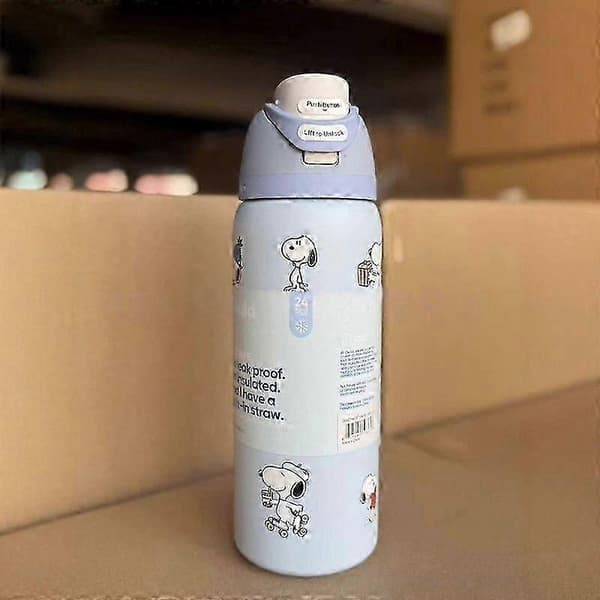 Ny Blå Snoopy Vandflaske Owala 24/32oz Rustfrit Stål B 32oz