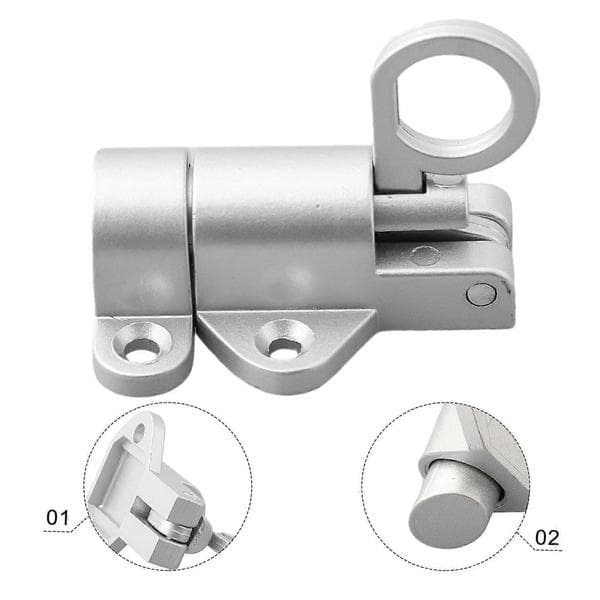 Praktisk och vacker 4st Aluminiumlegering Grind Säkerhet Dragring Fjäderstuds Dörrbult Lås