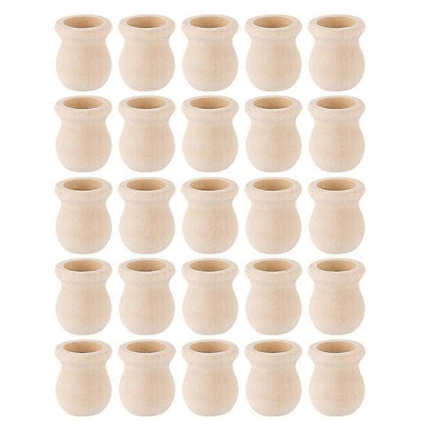 30 stk. ubehandlede telysholdere i tre, 22 mm hull, telysholdere i tre, treplugger, lysestaker