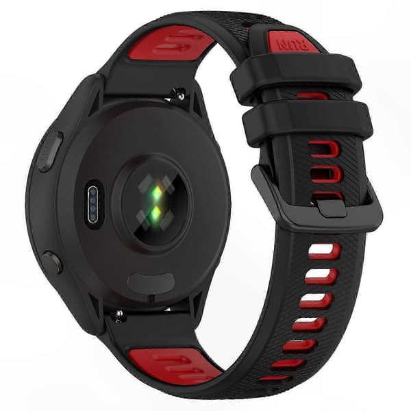 Dobbeltfarvede 18 mm silikone urremme til Forerunner 265S erstatningsrem Multicolor Style G