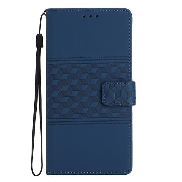 Diamantpräglat läderfodral för Xiaomi Poco X6 Dark blue