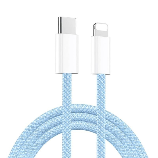 Mobil datakabel, blåflettet, egnet for iPhone 15