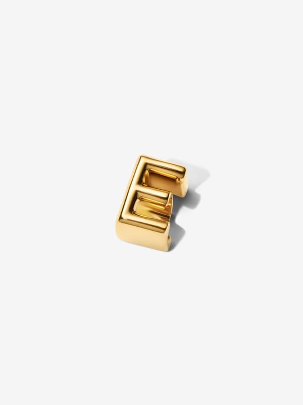 Pandora - Bogstav E Alfabet Charm - 14k guldbelægning
