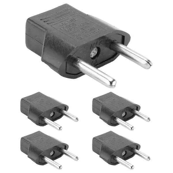 5X USA US til EU Euro Plugg Omformer Reiselader Adapter AC Strømplugg Adapter