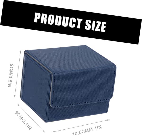 Leather Card Box for Game Accessories Playing Card Storage Box Home Office Storage Box