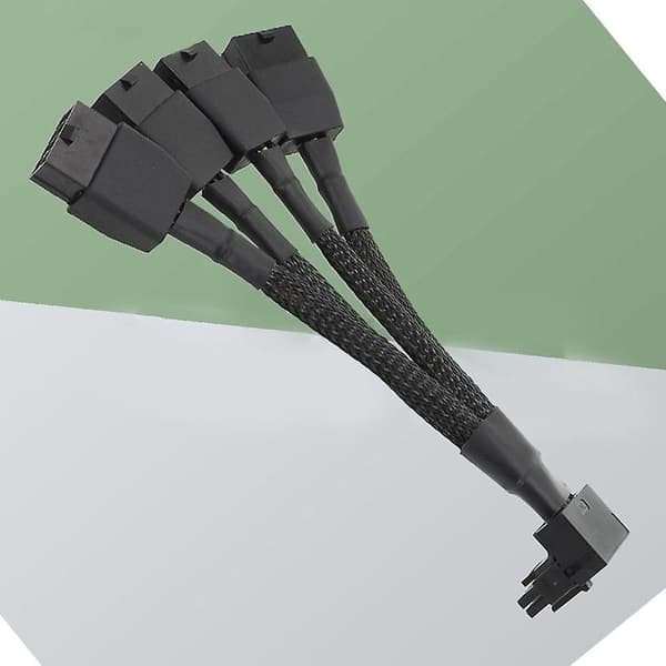 4x 8-pin PCIe til 16-pin 12VHPWR Kontaktkabel 90 Graders Vinkel til GPU RTX4090