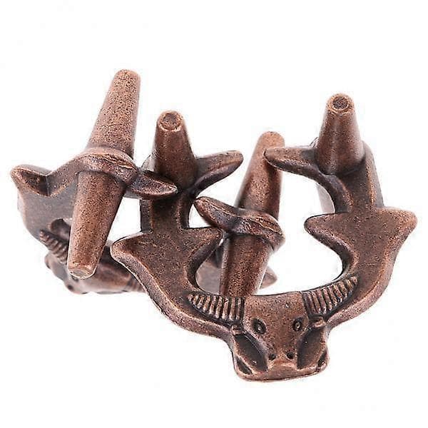 2xBull Lock Puzzle Klassisk Metal Hjernevridende IQ Test Legetøj til Voksne Børn 3 Pcs