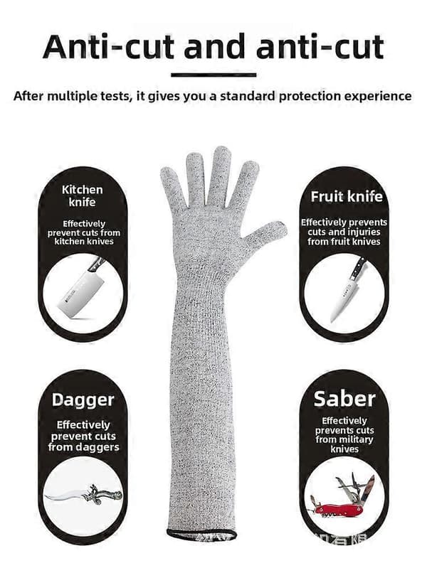 Bite-Proof Animal Handling Gloves, Pet Protective Gloves, Bite-Proof Anti-Scratch Arm Sleeves[TT] 35cm