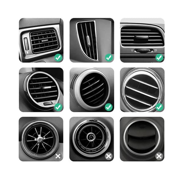 Universal trådløs billader mobil lader mobilholder Qi svart black