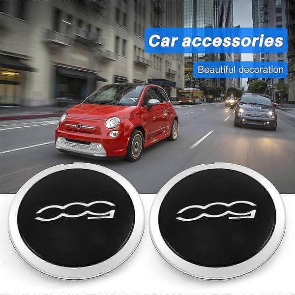 4 st 133 mm navkapslar för Fiat 500 hjul, centrumkapslar, silver