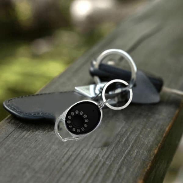 Smart Alarm Påminnelse 2-Vägs Anti-Förlorad Enhet med Nyckelring Bluetooth-Kompatibel Black