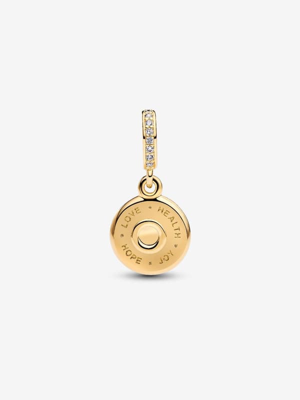 Pandora - Happy Birthday Cake Dangle Charm - 14k Gold Plating