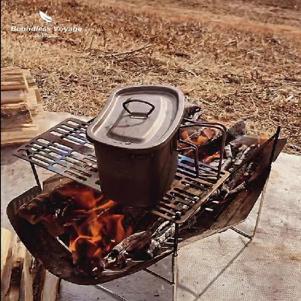 Praktisk och vacker lätt bärbar grillplatta för utomhuscamping och vandring