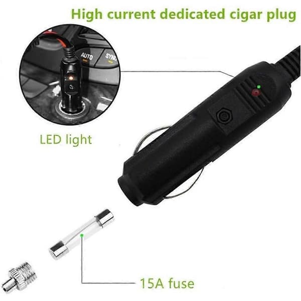 Bil Erstatning 12V/24V Sigarettennerplugg med Ledning og Kabling Enkelthode Terminal Lighter DIY Strømledning