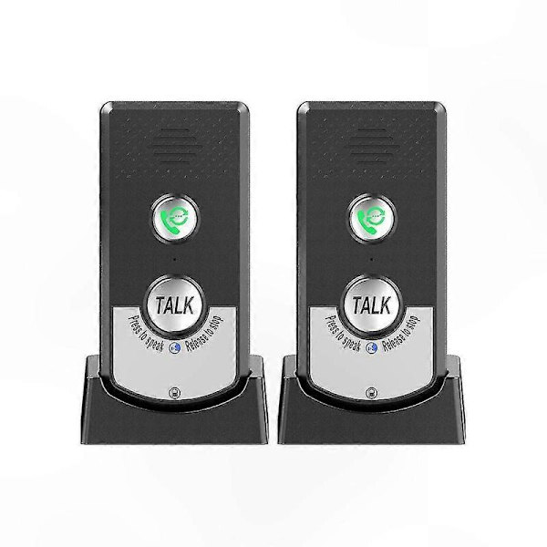 Wireless Intercom System for Home, 2-Pack Two-Way Voice Communication with Ultra-Long Range and Portability black