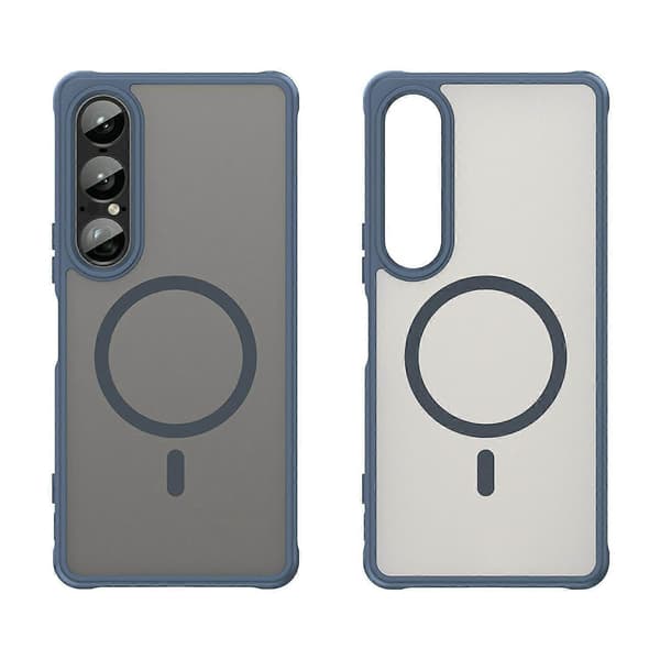 Fodral för Sony Xperia 1 VII kompatibel med MagSafe Anti Drop PC + TPU Mobilskal (Blå)