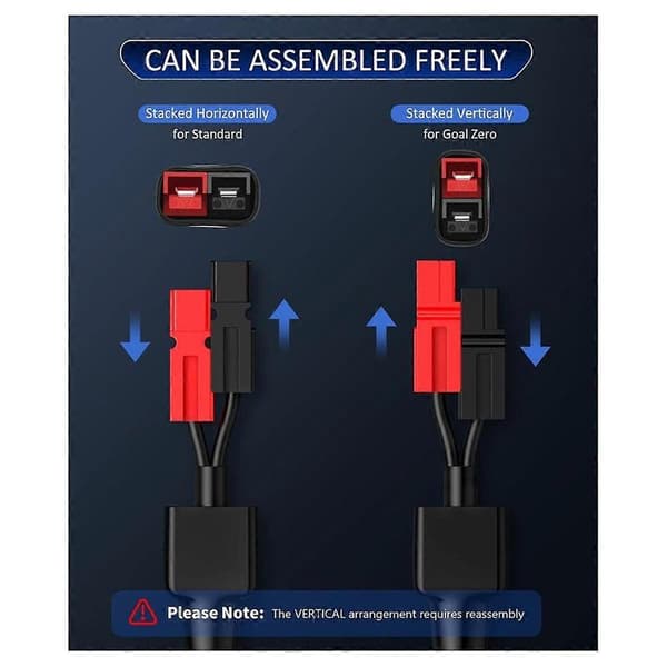 4-i-1 Solcellepanel Koblingsforlengerkabel Splitter for Anderson-kontakt DC-adapter Strømplugg XT60 Hunn Conn As Shown
