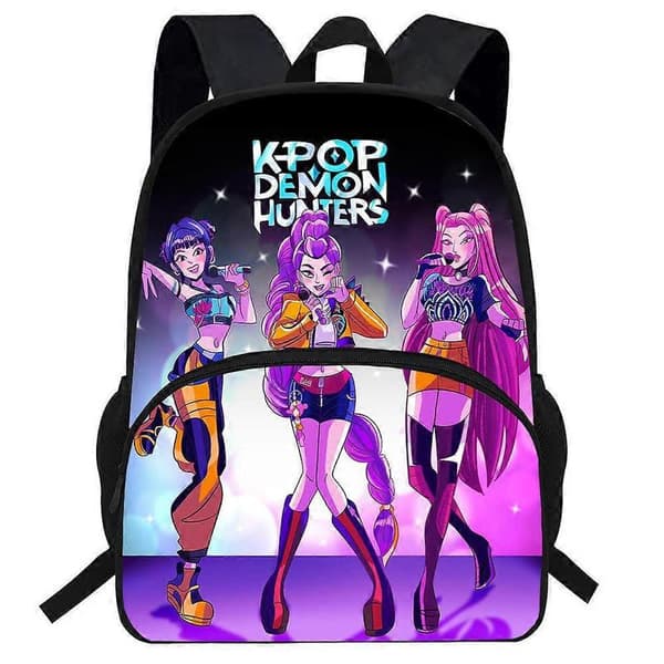 Demon Slayer Anime Ryggsäck K-POP Tecknad Tryck Skolväska 5