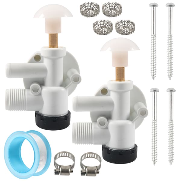 385314351 toalettvannventilsett med tilbehør, egnet for Dometic pedalspyletoalett i bobil