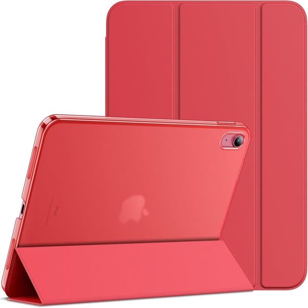 Etui til iPad (A16) 11./10. generation (2025/2022), Slim Stand Hårdt Bagsideetui Auto Væk/Sov Funktion (Rød) Röd