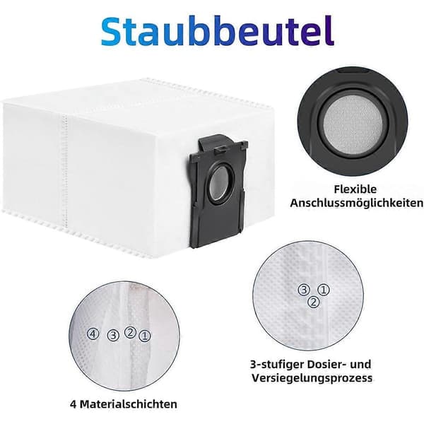 14 stk Støvsugerposer for Dreame D10 Plus Gen 2 Støvsugertilbehør White