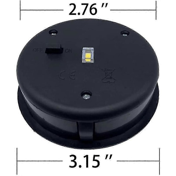 2-pakning vanntette solcellelykt-erstatningstopper, 8 cm As Shown