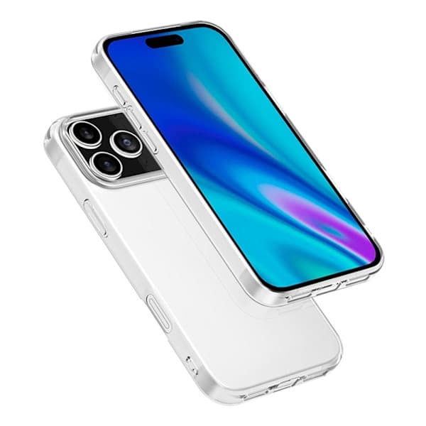 Yhteensopiva iPhone 17 Pro -kuoren kanssa, ohut TPU läpinäkyvä 20