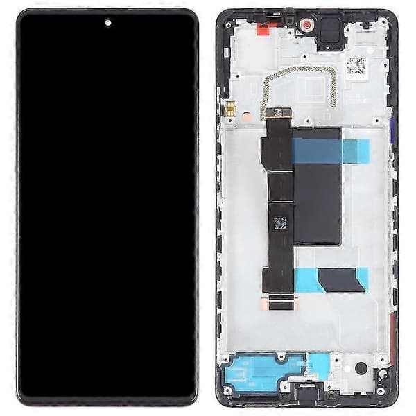 För Xiaomi Poco X5 Pro 5G/Redmi Note 12 Pro 5G Grade C LCD-skärm och digitizer-enhet + ram 26s