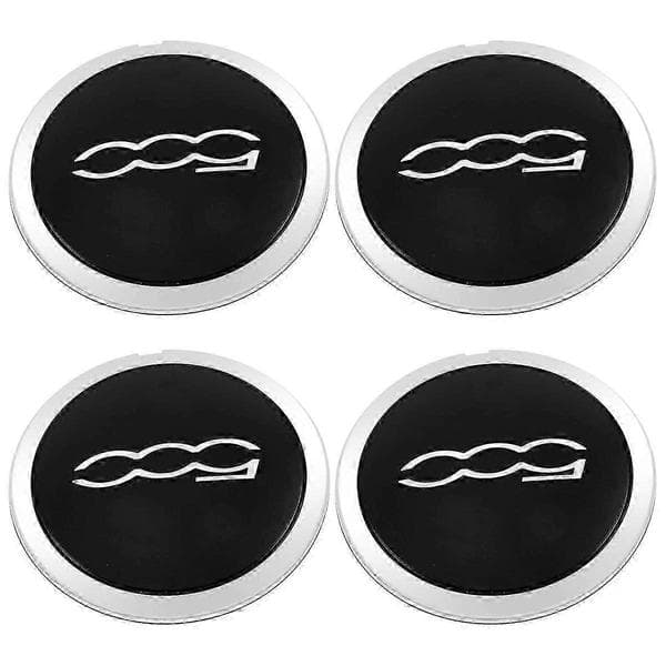 4 st 133 mm navkapslar för Fiat 500 hjul, centrumkapslar, silver