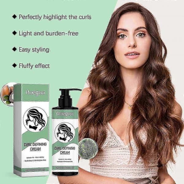 Krølleformel Lett Hårstylinglotion for Fluffy Naturlige Krøller, Tredimensjonal Styling, Langvarig Hold