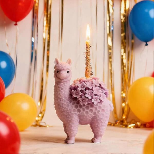 Alpaca Blomst Silikoneform Genanvendelig DIY Bagning Kager Håndlavede Sæber