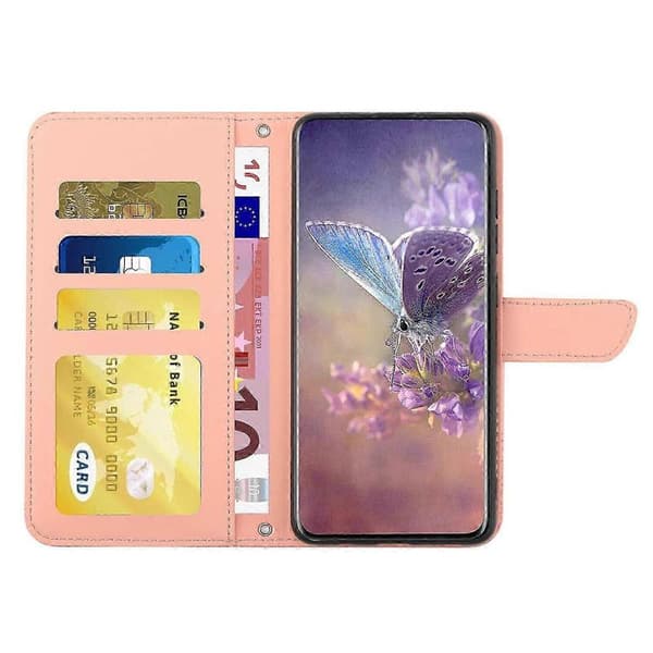 Etui til iPhone 13 PRO MAX Lommebok Sommerfugldeksel Justerbar Hals... Pink