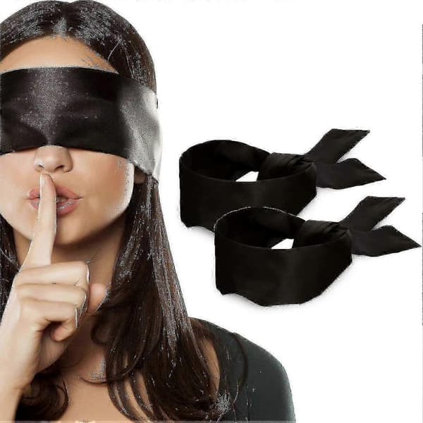2 st Satin Ögonbindel Sovmask Mjuk Satin Ögonmask Siden Sovmask Valentin